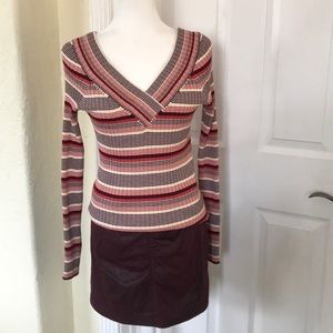 FREE PEOPLE leather like skirt